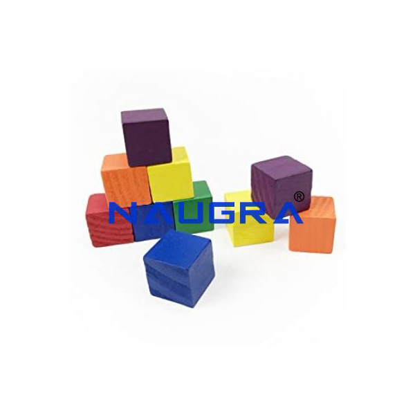2 cm Wooden Color Cubes