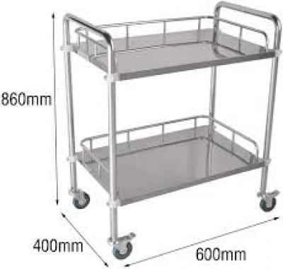 Instrument Trolley 2 Shelves Standard