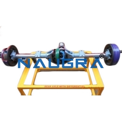 Automotive Cut section model of fully floating differential And rear wheel mechanism (working)