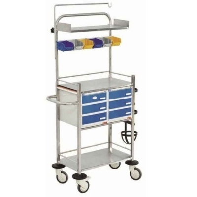 Crash Cart Trolley Stainless Steel