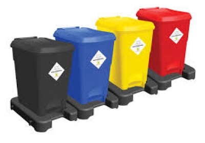 Hospital Waste Bin Color Coded