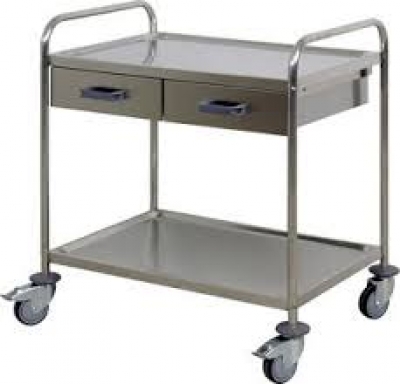 Medicine Trolley 2 Drawer 2 Shelves