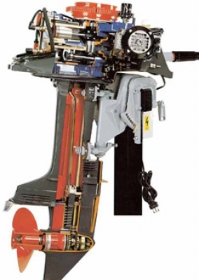 2-stroke Marine Outboard Engine Cutaway