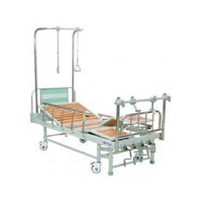 Hospital ICU Bed Mechanical SS Panels and Collapsible Railings