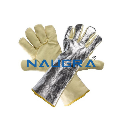 Thermal Protection Heat Resistant Gloves Aluminised Aramid