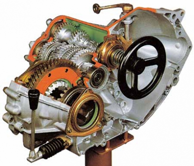5 Speed Manual Gearbox with Differential Cutaway