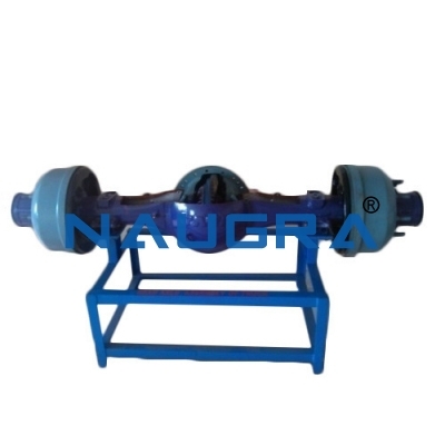 Automotive Cut Section Model of Semi Floating Deferential and Wheel Mechanism (Working)